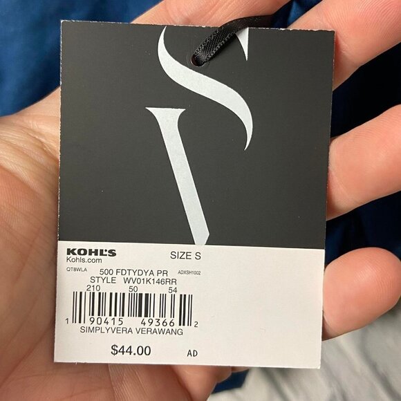 Simply Vera Vera Wang Small Blue Gray Tie Dye Sweatshirt NEW - Picture 9 of 14